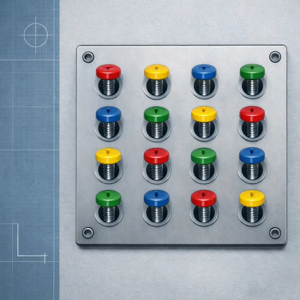 Gameplay von Screw Snap mit wiederkehrenden Farben und sortierbarer Anordnung
